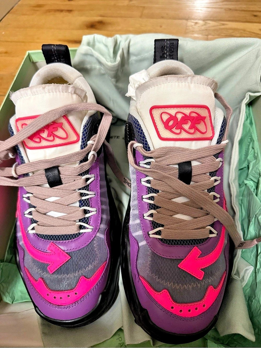 Off-White Out Of Office ODSY-1000 Sneakers Purple & Pink EU 39